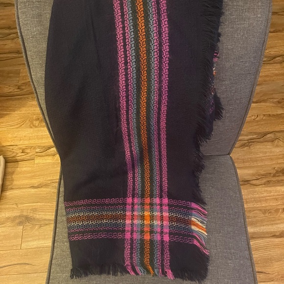 Navy/Purple Blanket Scarf - Picture 1 of 1